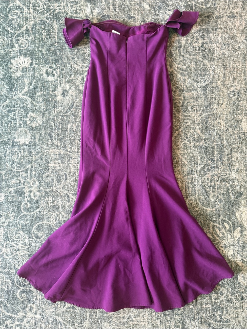 Likely Off-Shoulder Merlot Evening Gown - Picture 4 of 4